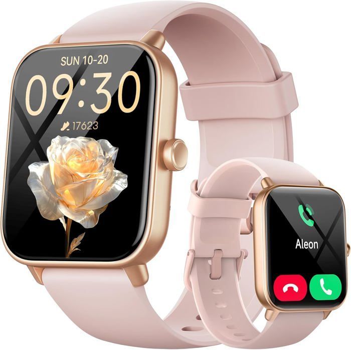 Women's Smartwatch, Bluetooth 5.0 Activity Tracker with Heart Rate, Pedometer, Sleep Monitor, and Music Control