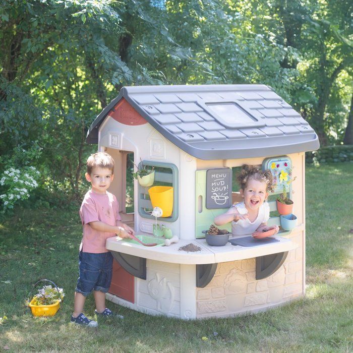 Smoby Life - Mud Cooking House - Fabriquée en France - Matière Recyclée - 16 accessoires - Dès 2 ans