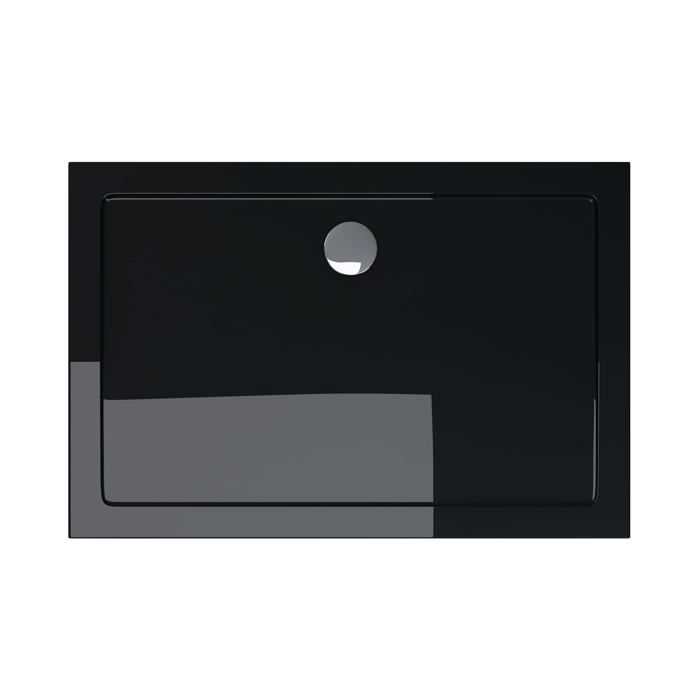 doporro Bac à Douche 80x120 Receveur de Douche Rectangulaire Noir Acrylique Faro2 80x120x4cm