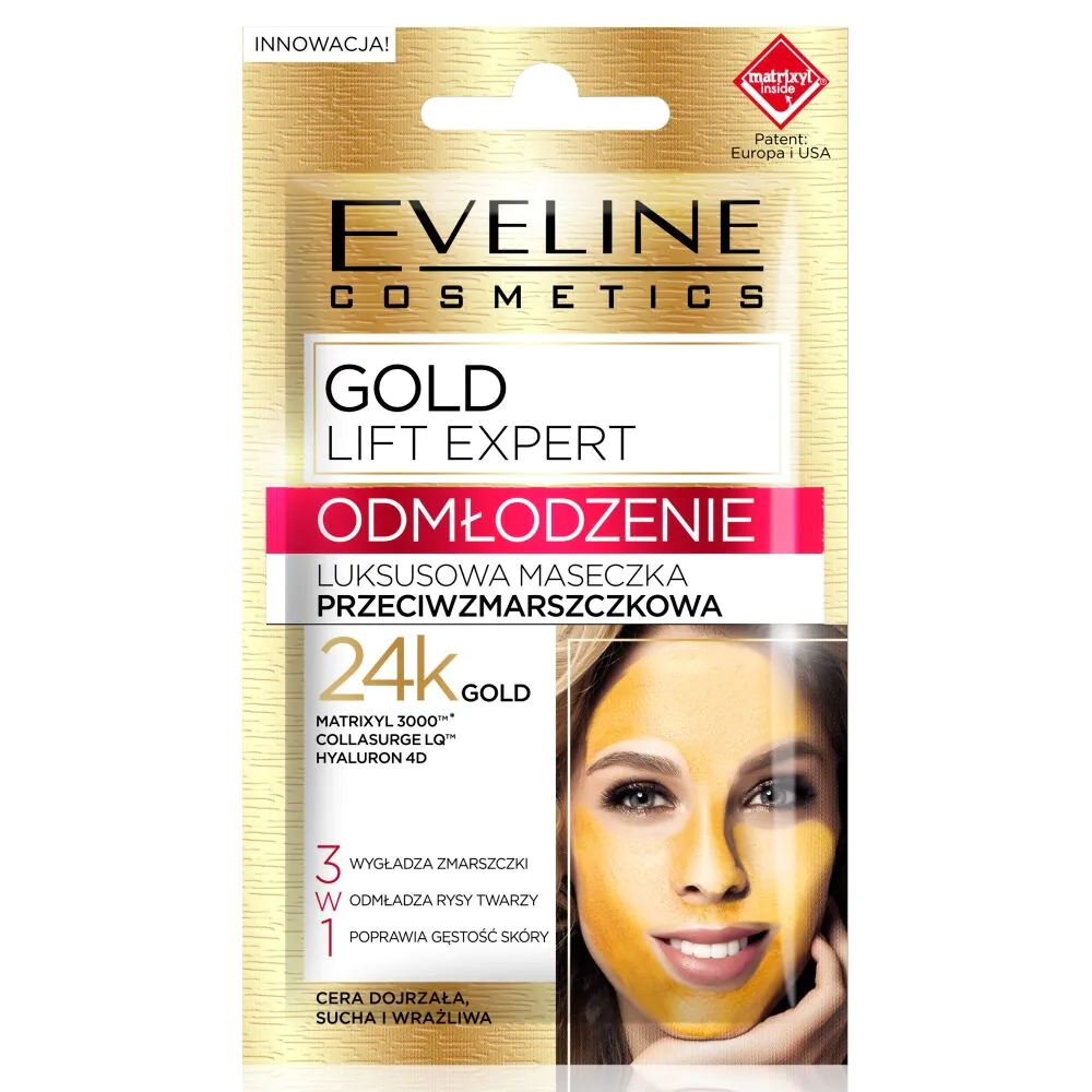 Eveline Gold Lift Expert Luksusowa maseczka przeciwzmarszczkowa