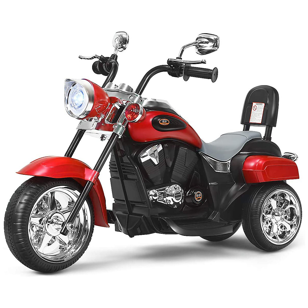 Motocykl, tříkolový, vhodný pro věk 3 a více let, červený