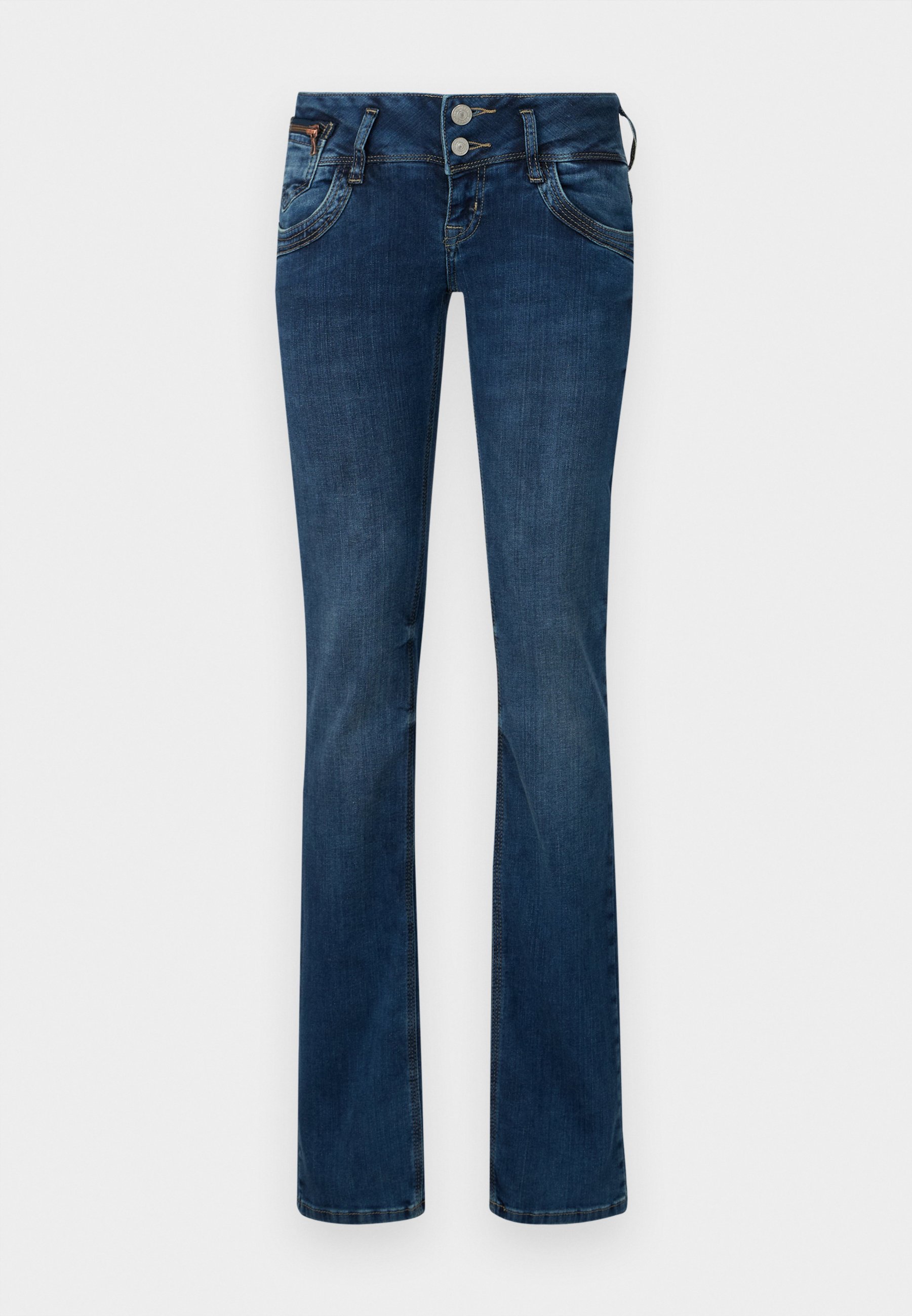 LTB JONQUIL - Jean droit - délavage bleu lapis