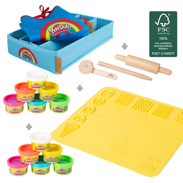 Σετ εκκίνησης, roba x Play-Doh για παιχνίδι και μοντελισμό, με 12 κονσέρβες πλαστελίνης