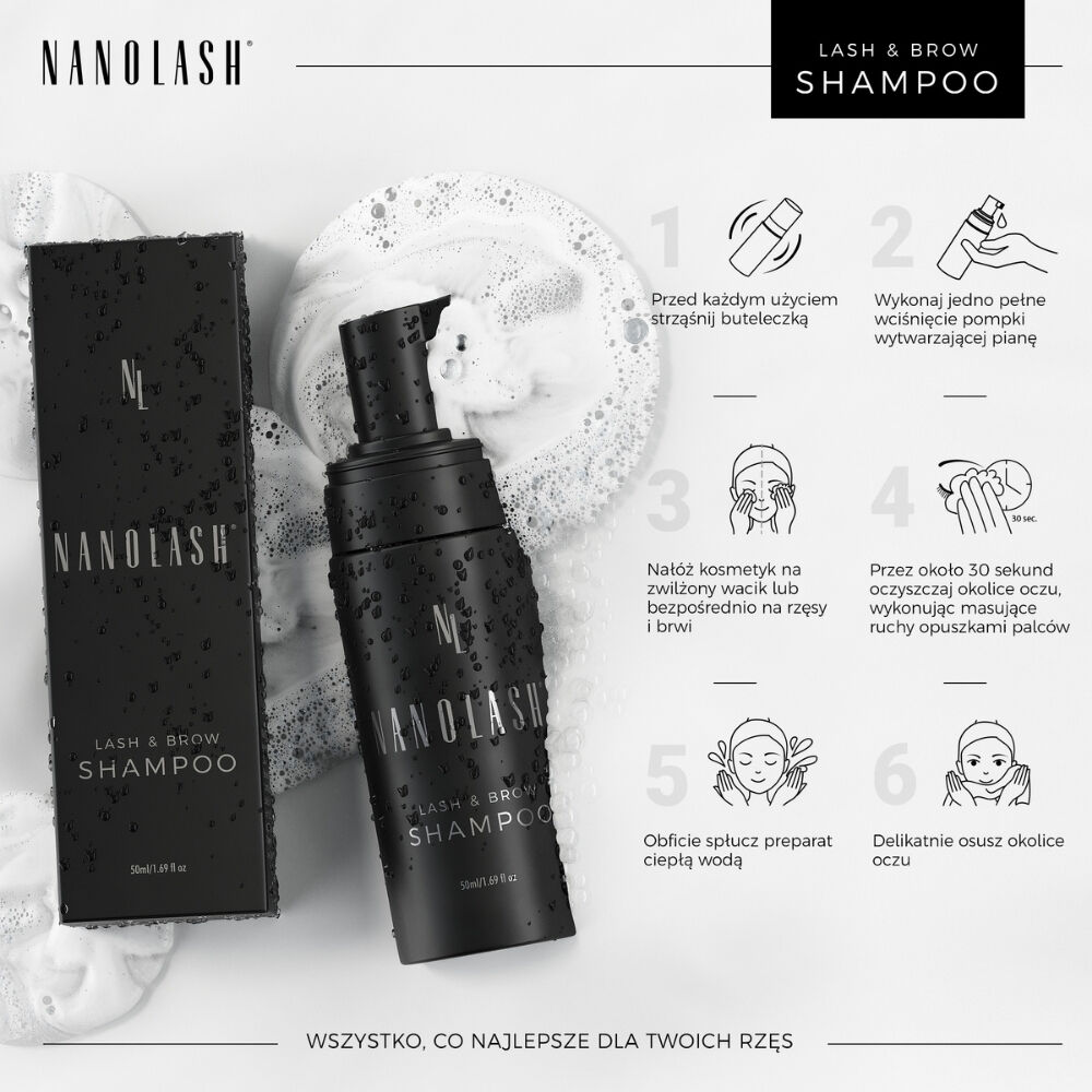 Nanolash-ripsi- ja kulmakarvashampoo