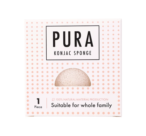 Sister Young Pura naturalna gąbka Konjac do mycia twarzy White