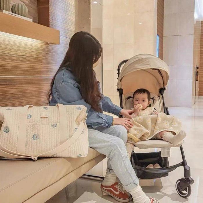 Sac Maternité Bébé, Matelassé Toilette Voyage, Fourre-Tout Maman Imprimé Lapin