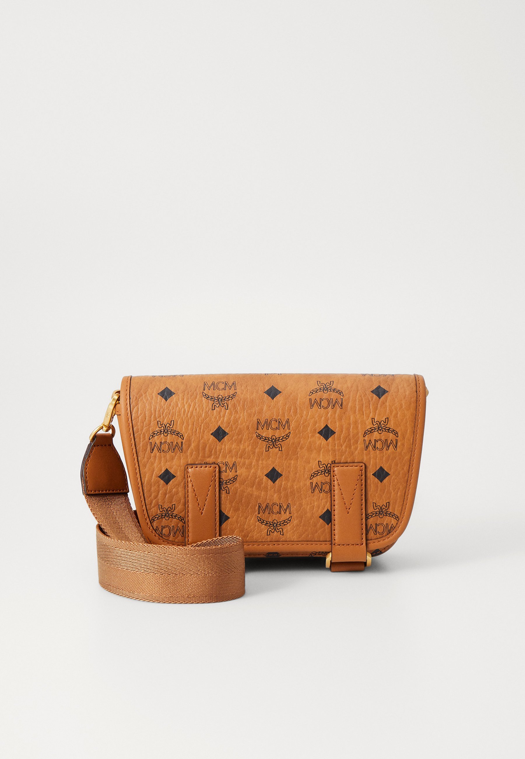 MCM AREN MESSENGER UNISEX - Crossbodytas - cognac