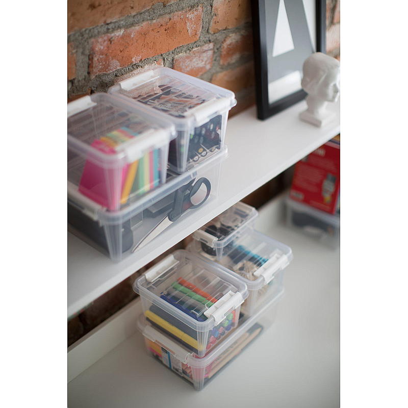 Contenitore SmartStore™ con coperchio, capacità 0,3 litri, per uso domestico (L15 x P9 x H6 cm).