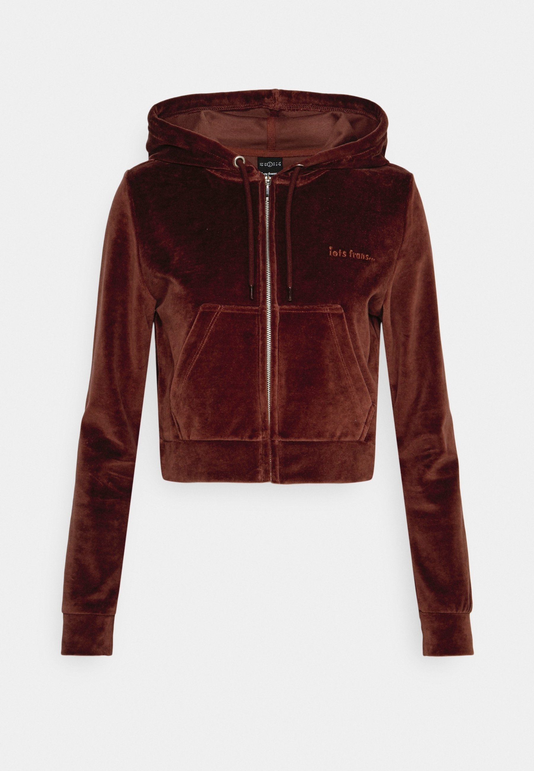 iets frans... Sweatshirt mit Reißverschluss – Dunkelbraun