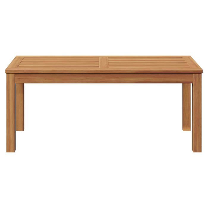 Mesa de jardín de teca - vidaXL - 95x45x40 cm - Marrón - Madera maciza de teca - Rústica - Uso exterior