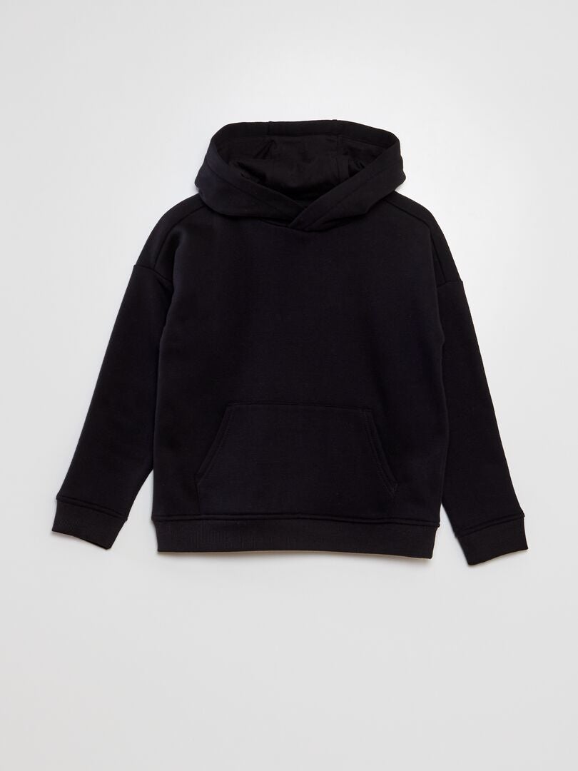 Sudadera con capucha de felpa - NEGRA