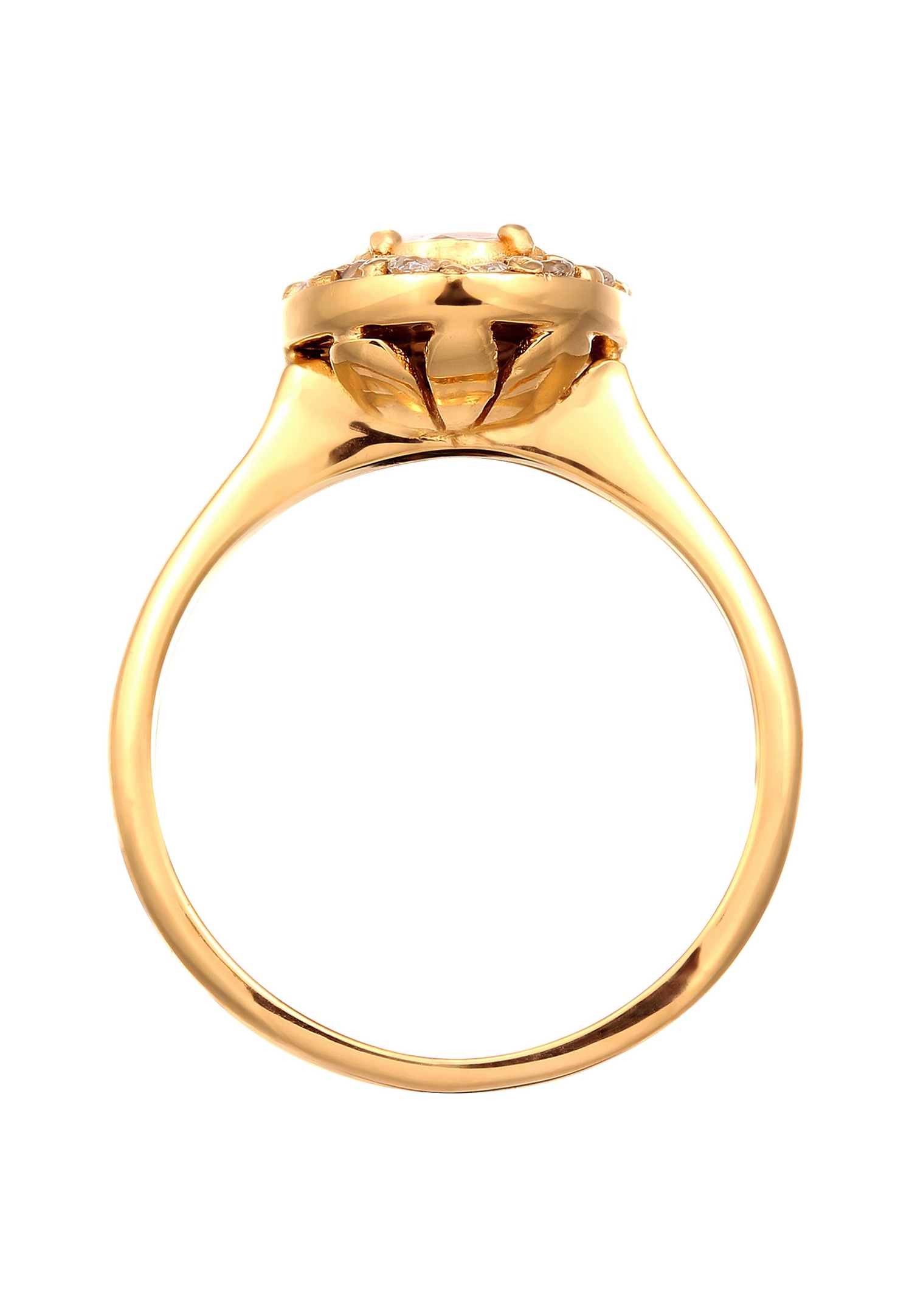 Elli PREMIUM Elli PREMIUM Bague de fiançailles Femmes Morganite Pêche Topaze Argent Sterling 925 Plaqué Or Mariage Or