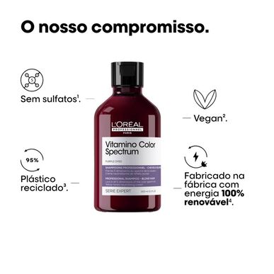 L'Oréal Professionnel Vitamino Color Spectrum Purple Shampoo Blondt sjampo Fiolett hårfarging Blondt hår 300 ml 300 ml