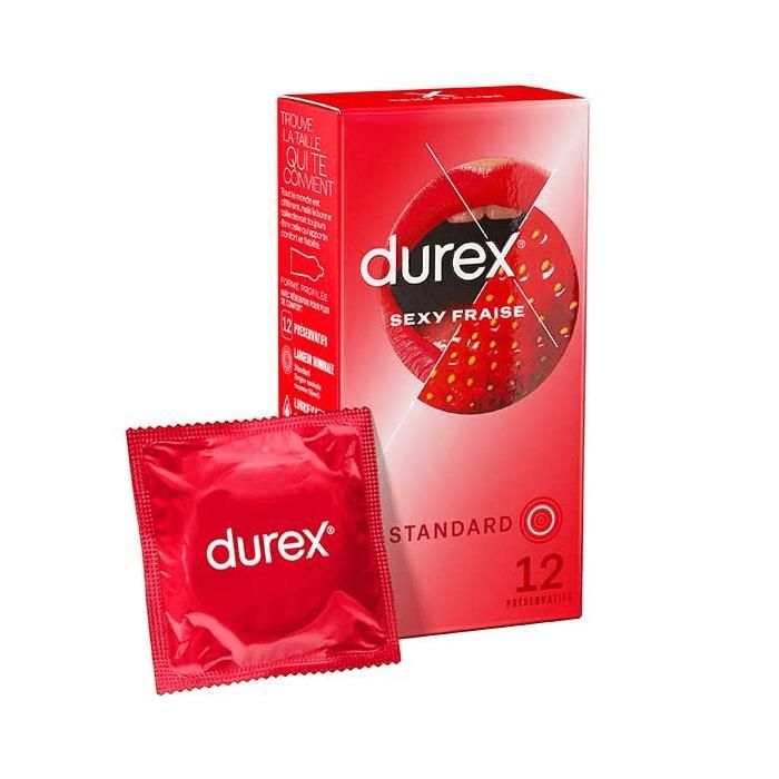 Durex Sexy Strawberry Kondomer - 12 Doftande Kondomer