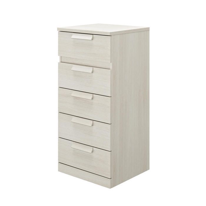 Cómoda de 5 cajones - Natural Ancho: 48 Alto: 102 Profundidad: 45 - Acabado blanqueado - Cyrus -