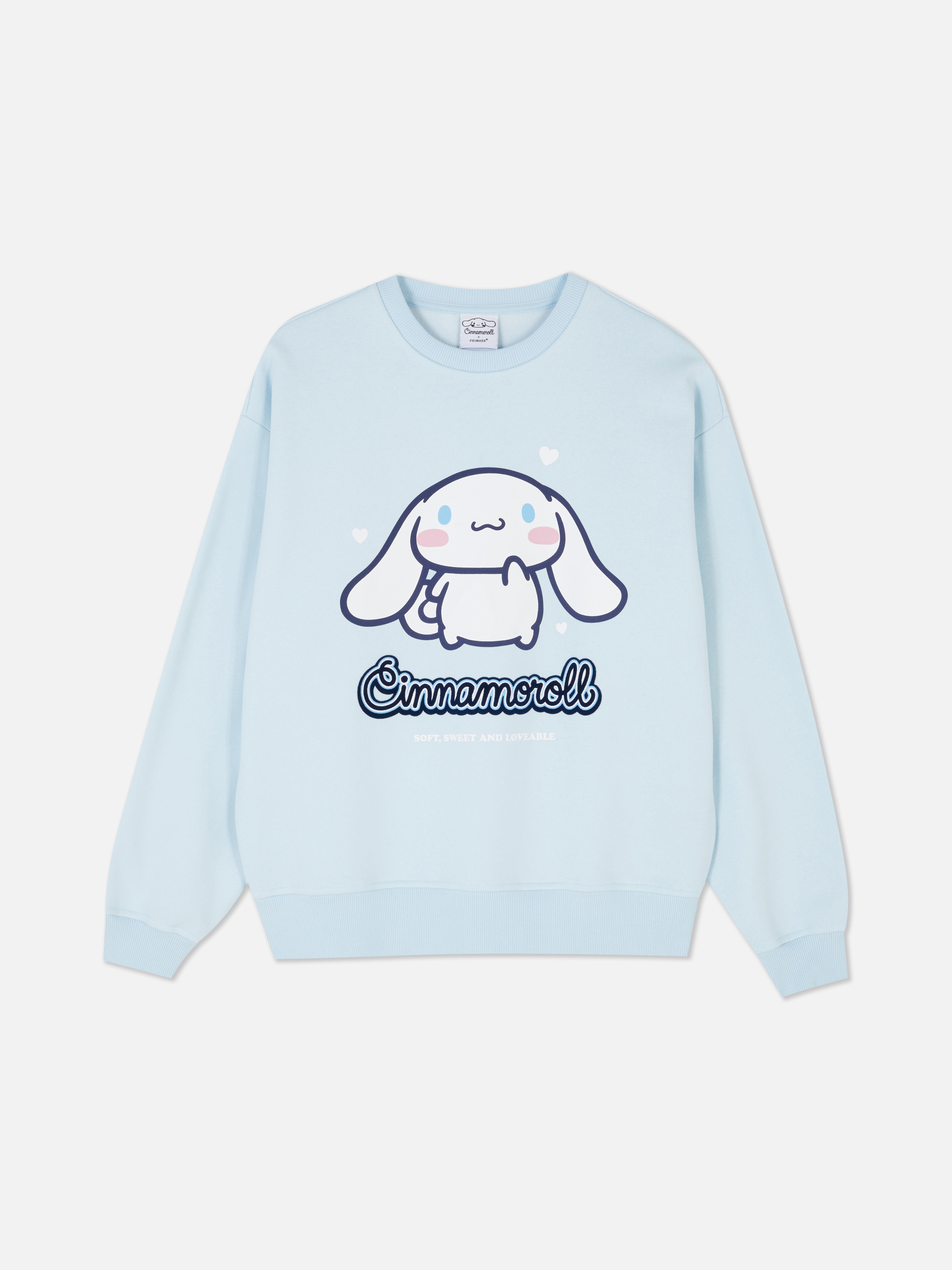 Φούτερ Hello Kitty με στάμπα Cinnamoroll. Φούτερ Sanrio με στρογγυλή λαιμόκοψη, μακριές μανσέτες και ριμπ τελείωμα.