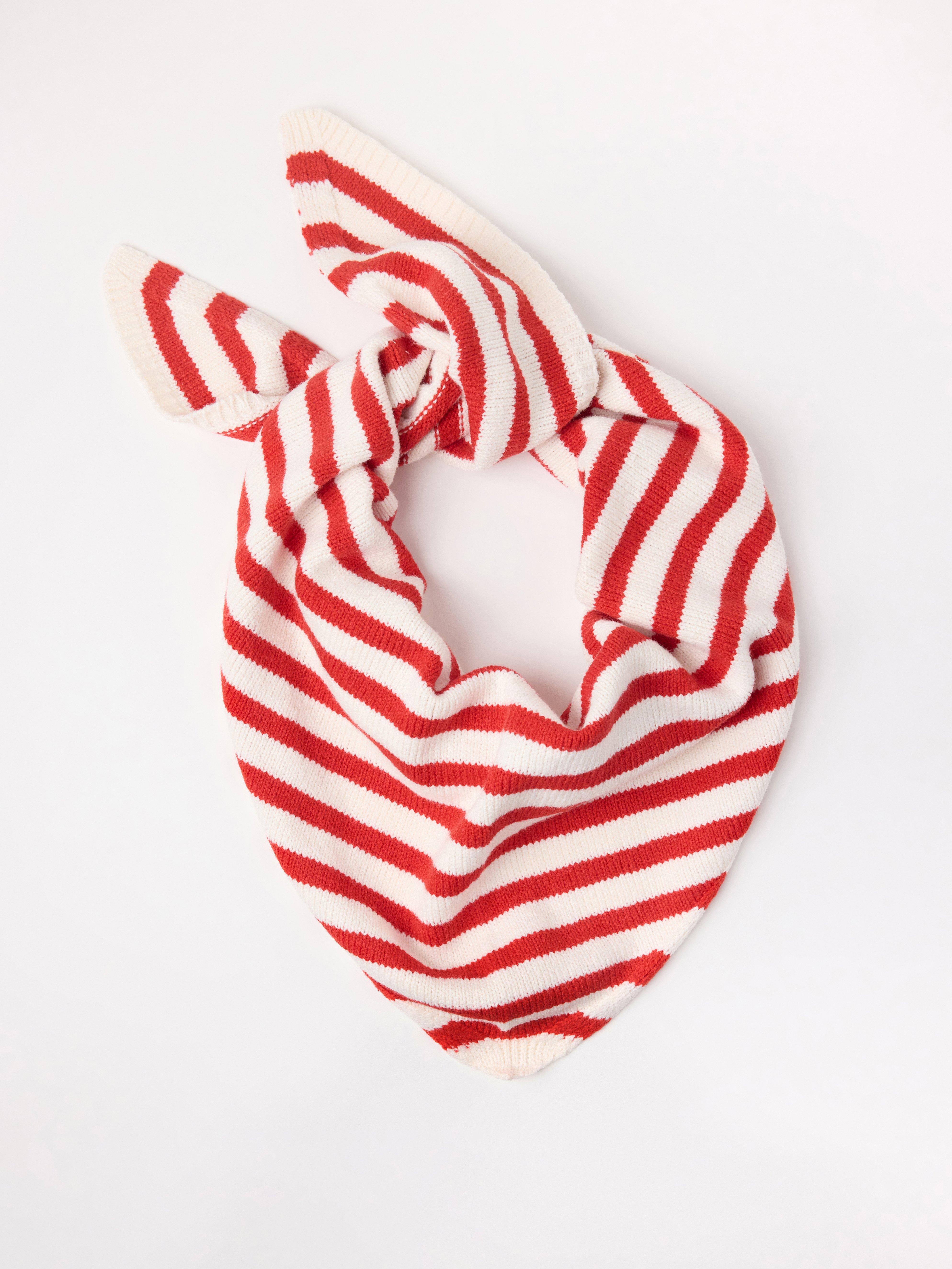 Lenço triangular vermelho escuro