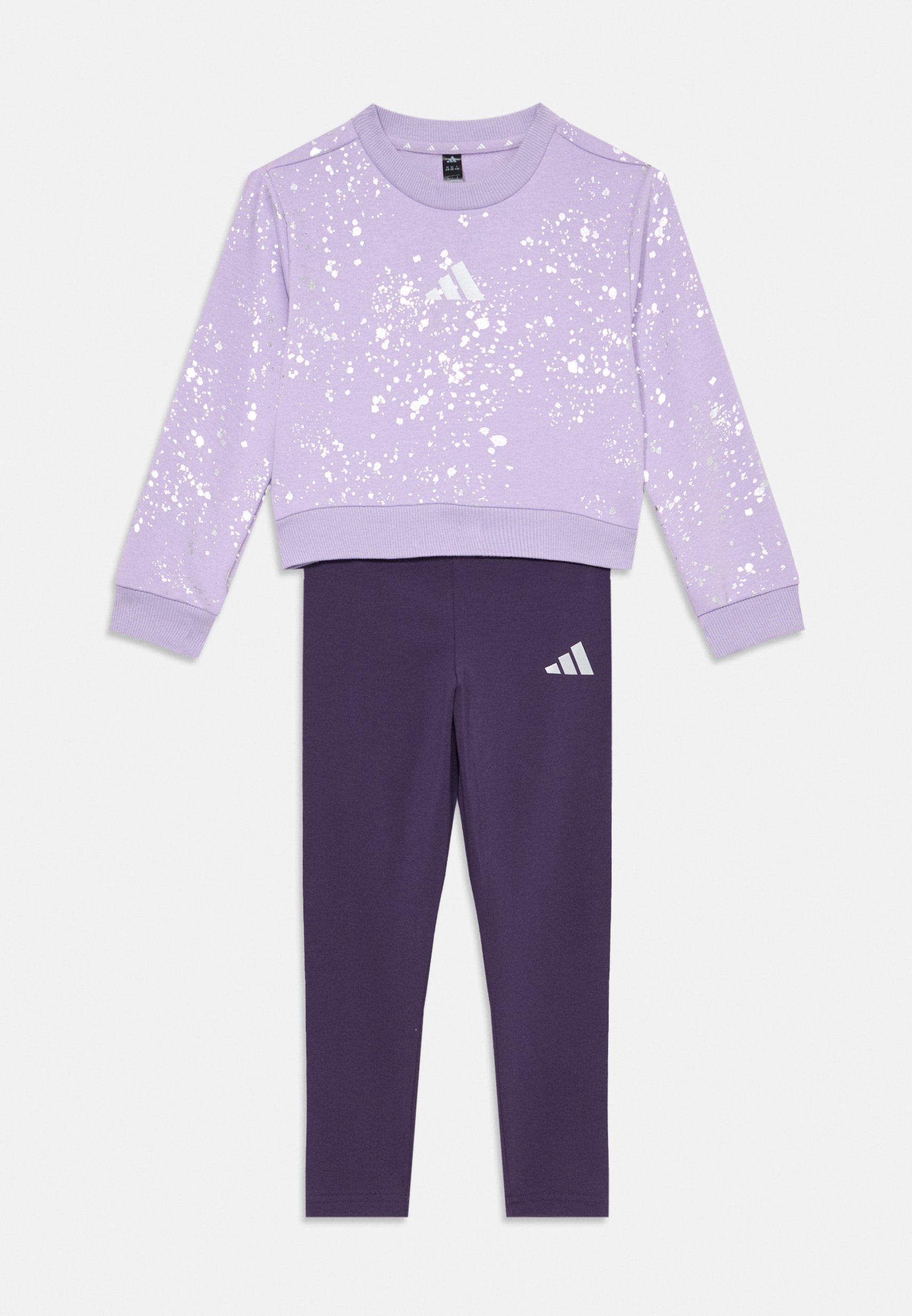 Ensemble adidas Performance enfant unisexe - Leggings - couleur prune poudrée/argentée