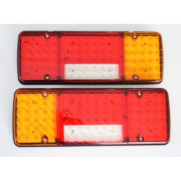 12V Queue Lumières LED Arrière Lampes Avec 5 Fonctions Mince Modèle 340mm Remorque Camion Châssis Benne Camping-Car Caravane Camper