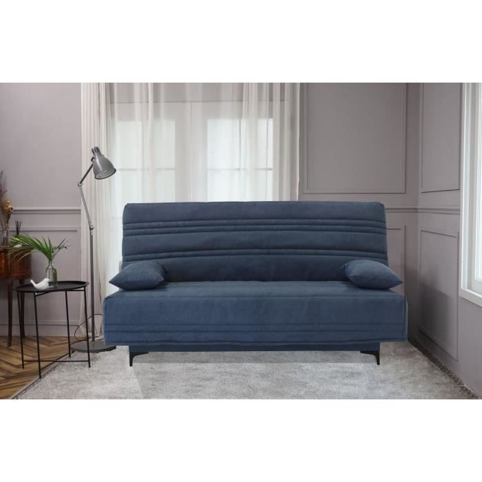 Divano letto KRISTEN a 3 posti con meccanismo click-clack - Larghezza 199 cm - Materasso 14 cm - Vano contenitore