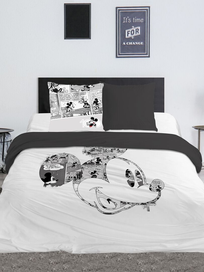 Jogo de cama Mickey Mouse - Tamanho Casal - PRETO