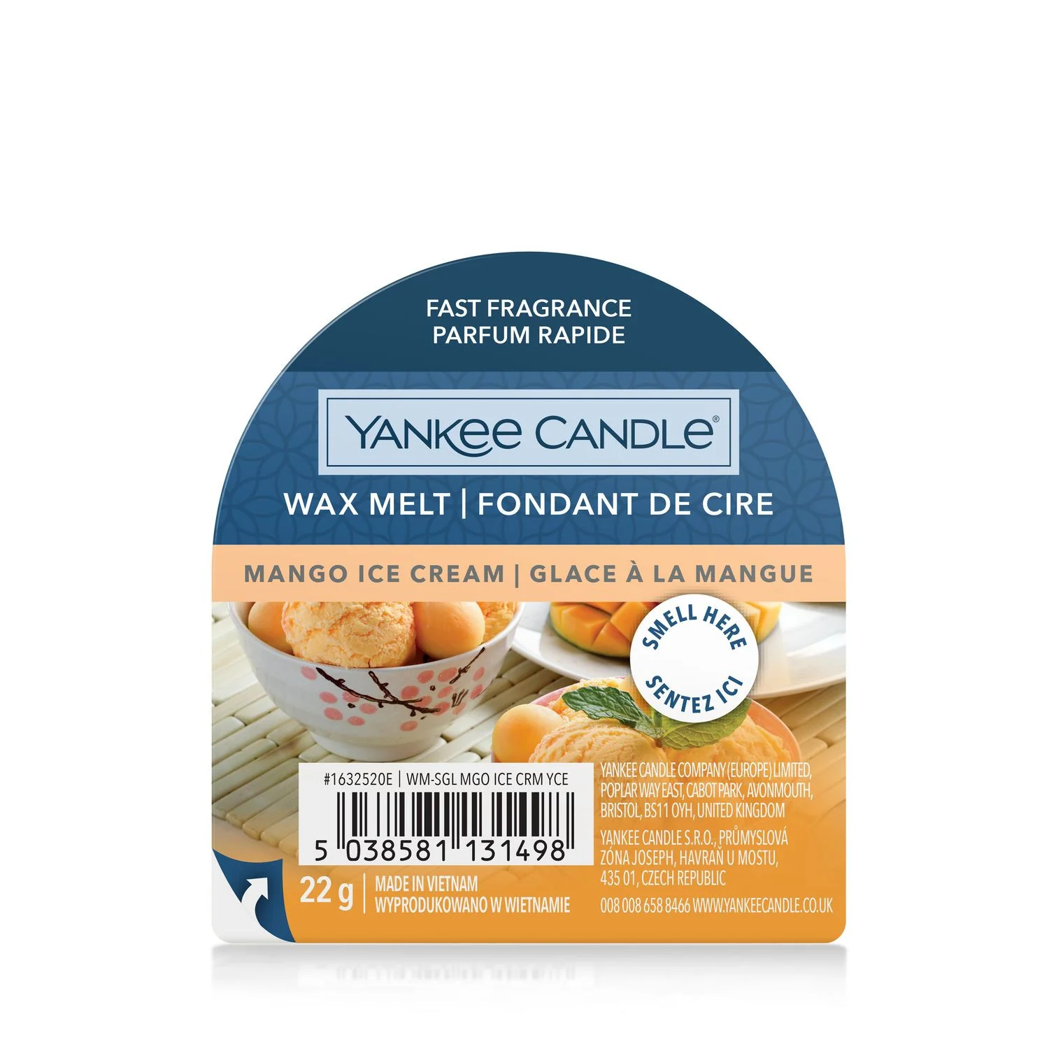 Wax Melts Mango Ice Cream - Candela Profumata