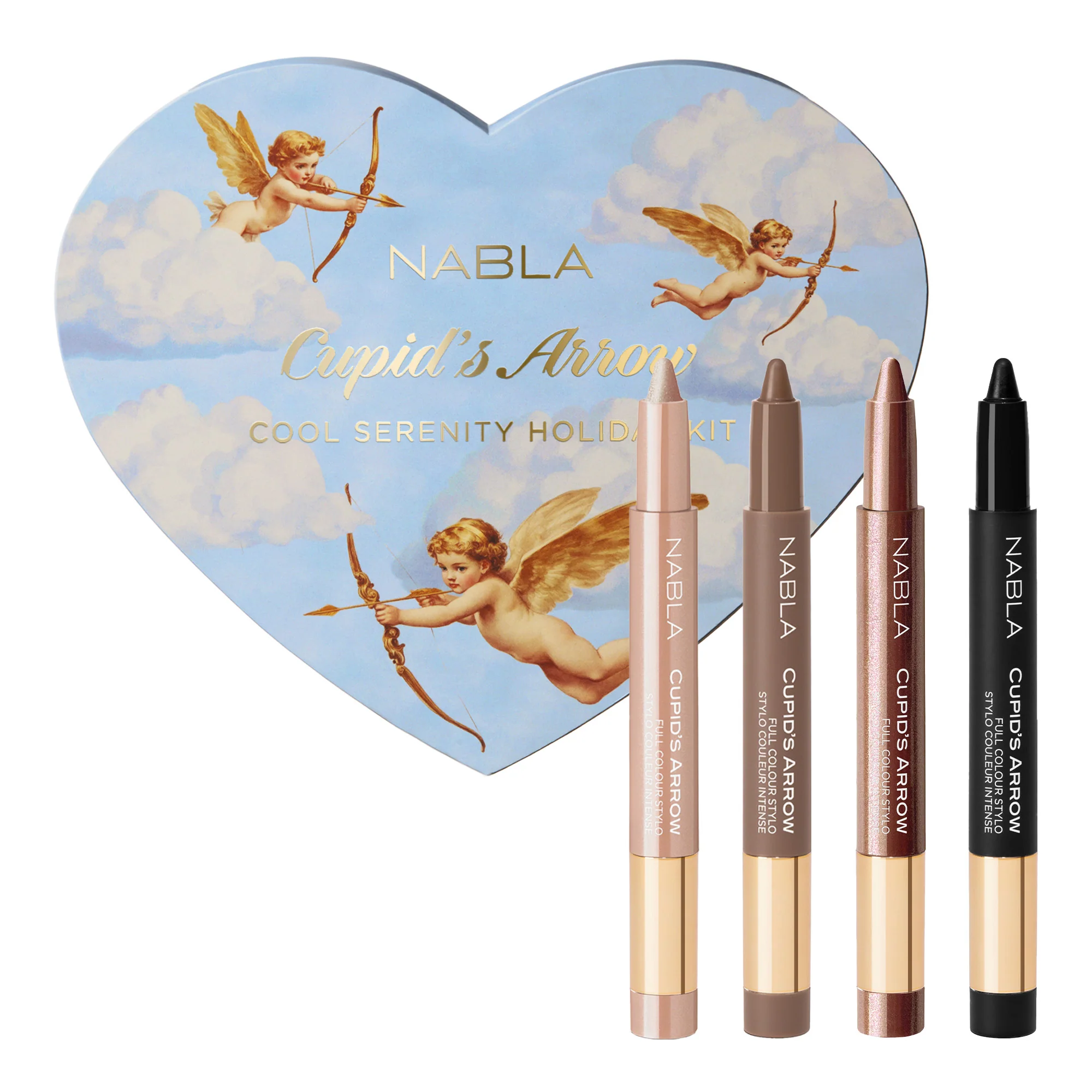 Occhi Cupid's Arrow - Cool Serenity Holiday Kit - Cofanetto Make Up, Matita occhi, Eyeliner, Ombretto crema