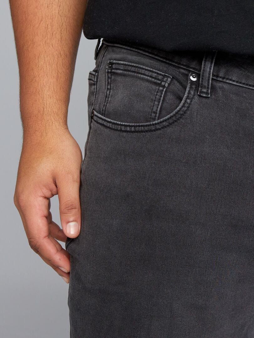 Nauwe denim broek - GRIJS
