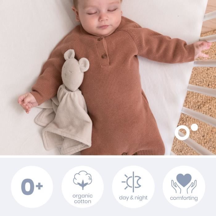 doomoo You&Me Baby Comforter - Reversible and Soothing Comforter - Comes with 2 Bodies to Carry the Parent's Scent, Beige