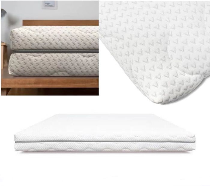 Colchón + Juego de cama doble - 140x190cm - Base de láminas - Cabecero incluido - Blanco