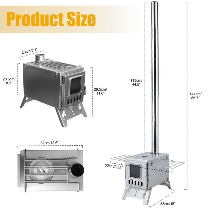 Barbacoa plegable de carbón FLASIDU para jardín con doble estante lateral, barbacoa para exteriores, para 2-3 personas, acero inoxidable.