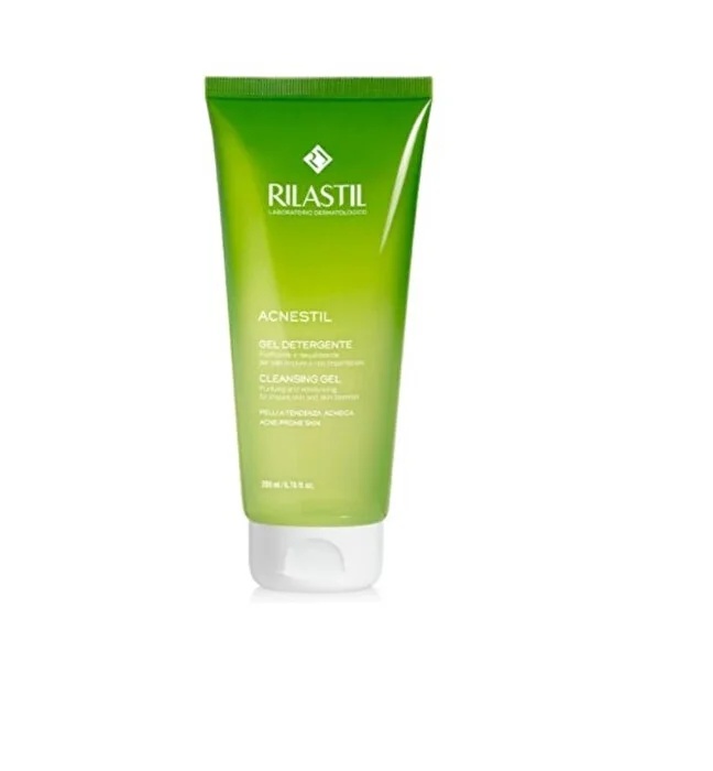 RILASTIL Rilastil Acnestil τζελ καθαρισμού 200 ml για μικτό, λιπαρό και με τάση ακμής δέρμα