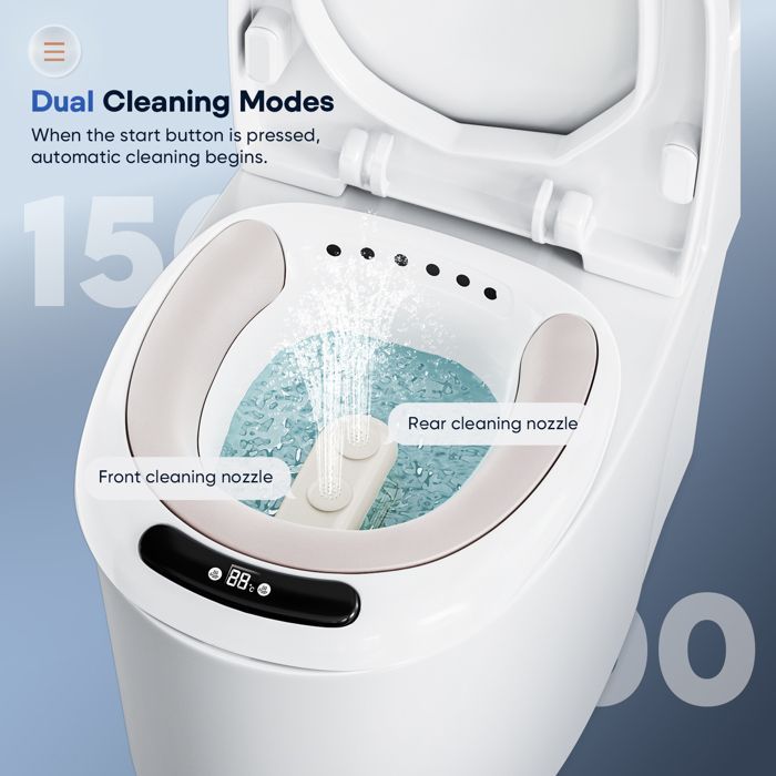 TTLIFE Electric Toilet Seat for Toilet Seat, Hemorrhoids, Postpartum Care Bath, LED Display, Bath