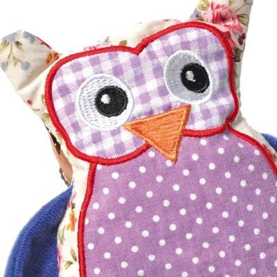 Giocattolo per gatti Aumüller a forma di gufo patchwork con valeriana