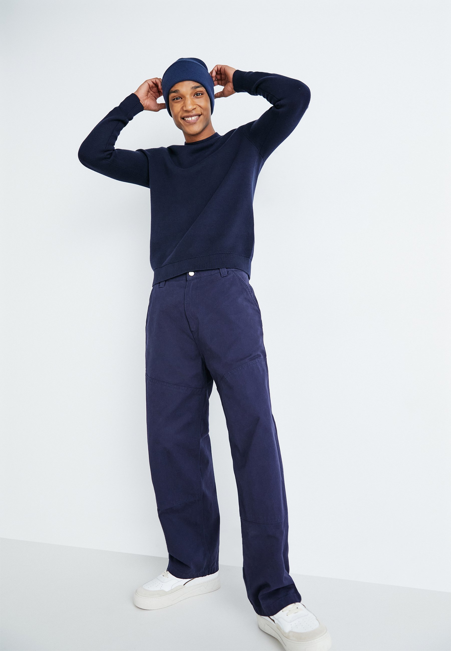 Selected Homme SLHDANE STRUCTURE CREW NECK - Jumper - sky captain