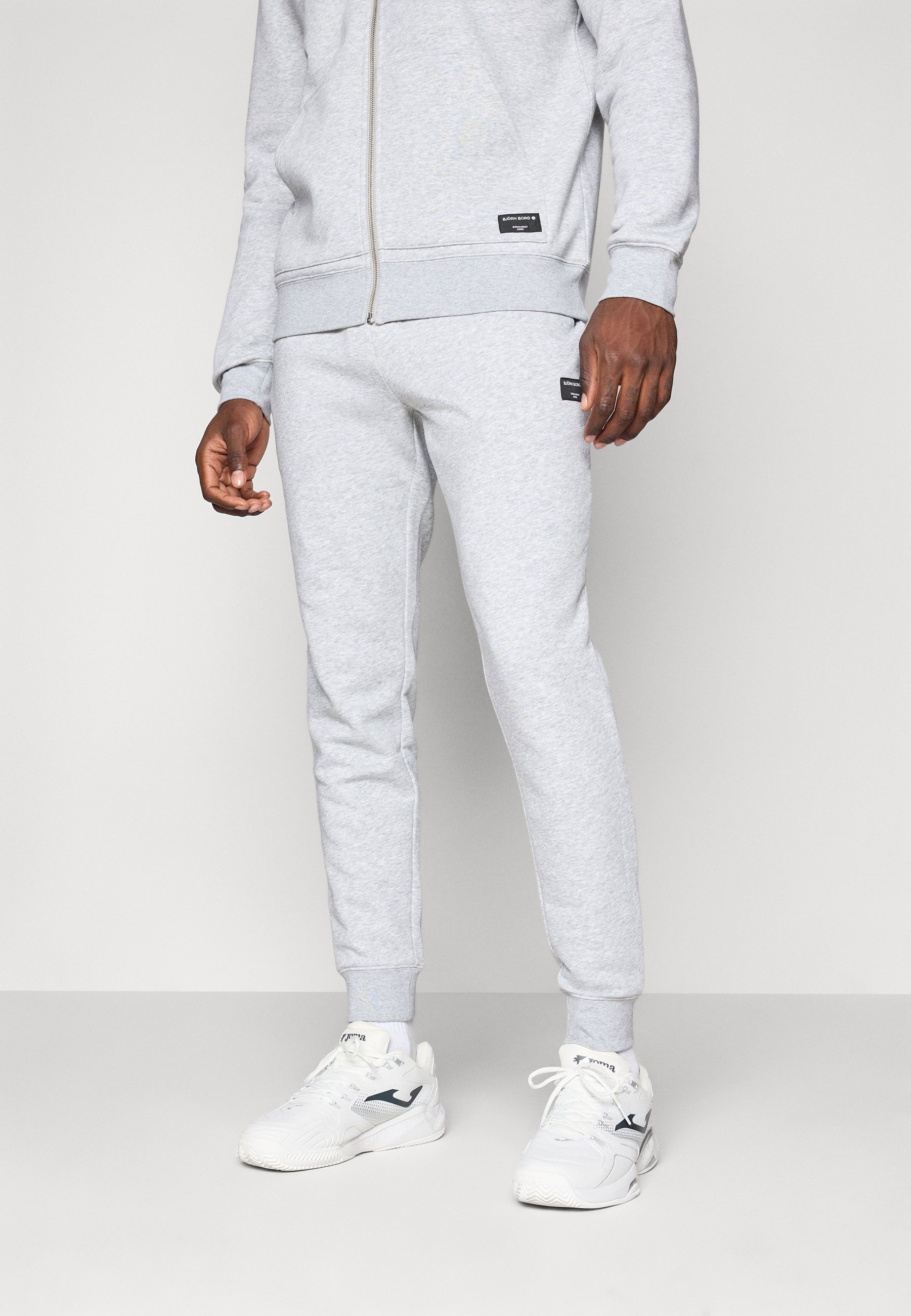 Björn Borg CENTRE TAPERED SWEATPANTS - Trainingsbroek - lichtgrijs gemêleerd