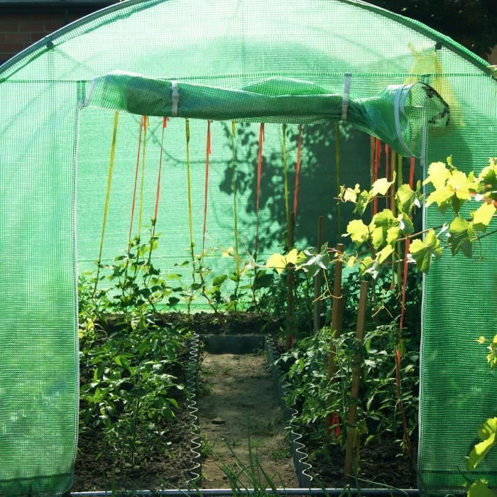 Tuinkas - SPRINGOS - Tunnelkas 200x200x200 cm - Gegalvaniseerd metaal - UV-bescherming - Optimale ventilatie