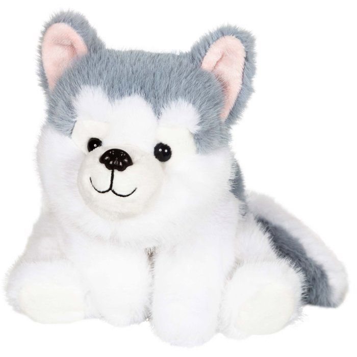 Floppy Choopy Husky plush toy - GIPSY TOYS - 22 cm - Gray / White