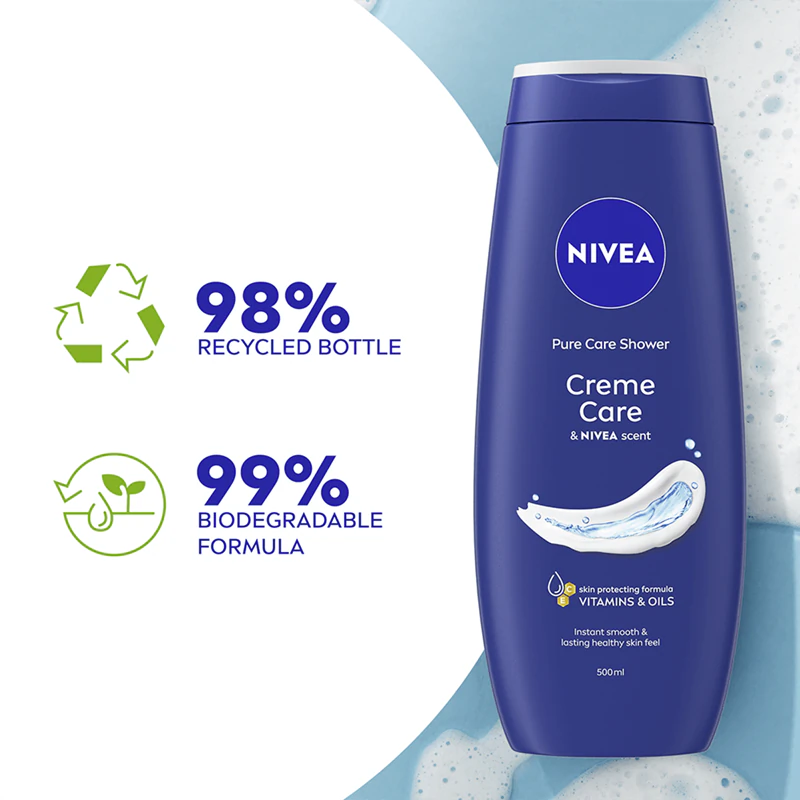 NIVEA Creme Care romige douchegel, handige verpakking 2 x 500 ml
