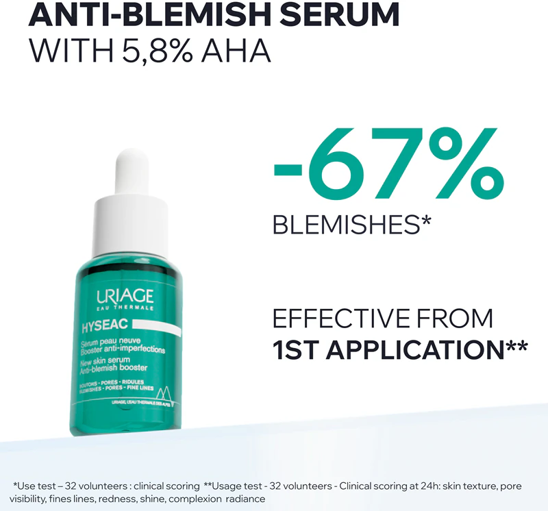 Uriage Hyseac New Skin Serum Anti-Blemish Booster Serum für fettige und problematische Haut