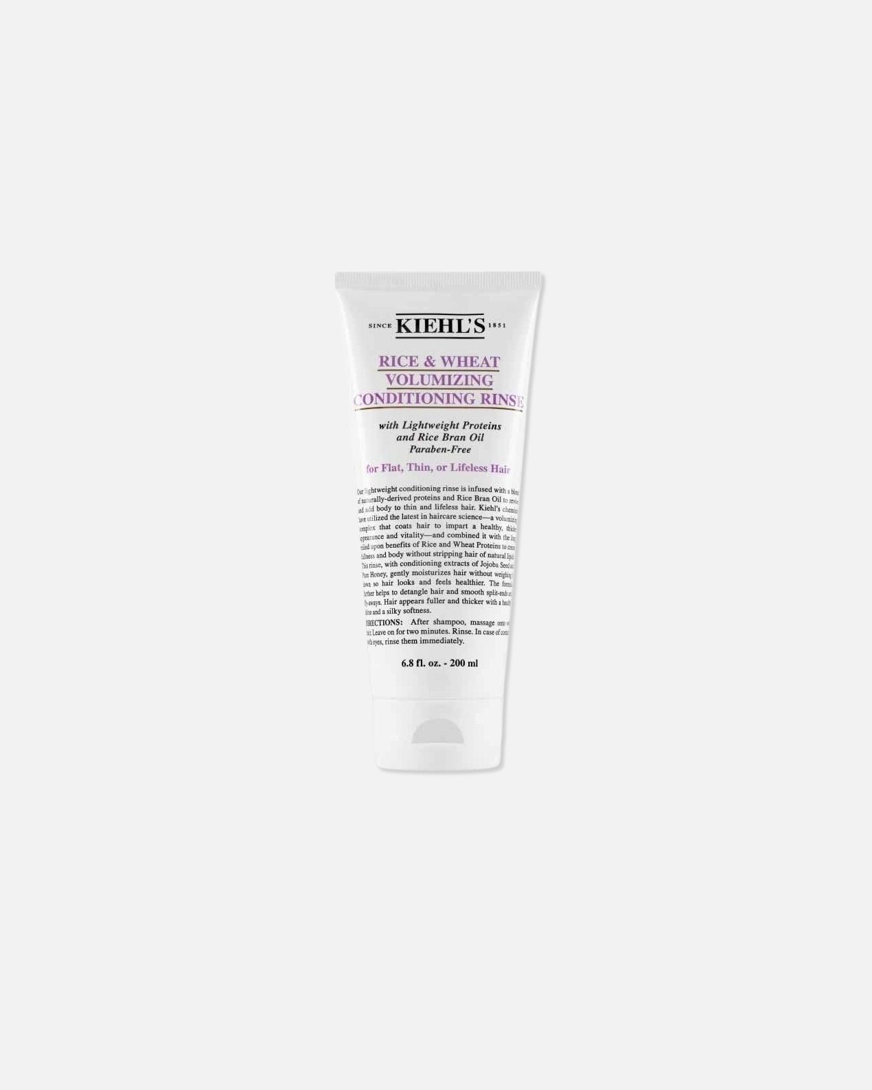 Kiehl's kondicionierius su ryžiais ir kviečiais, suteikiantis apimties plaukams, 200 ml