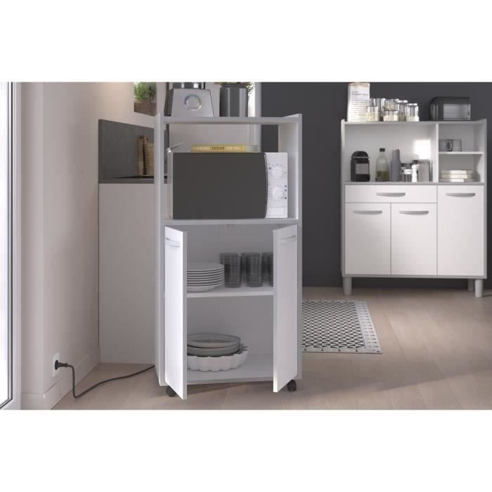 Carrito de cocina OSLO L 60cm Blanco