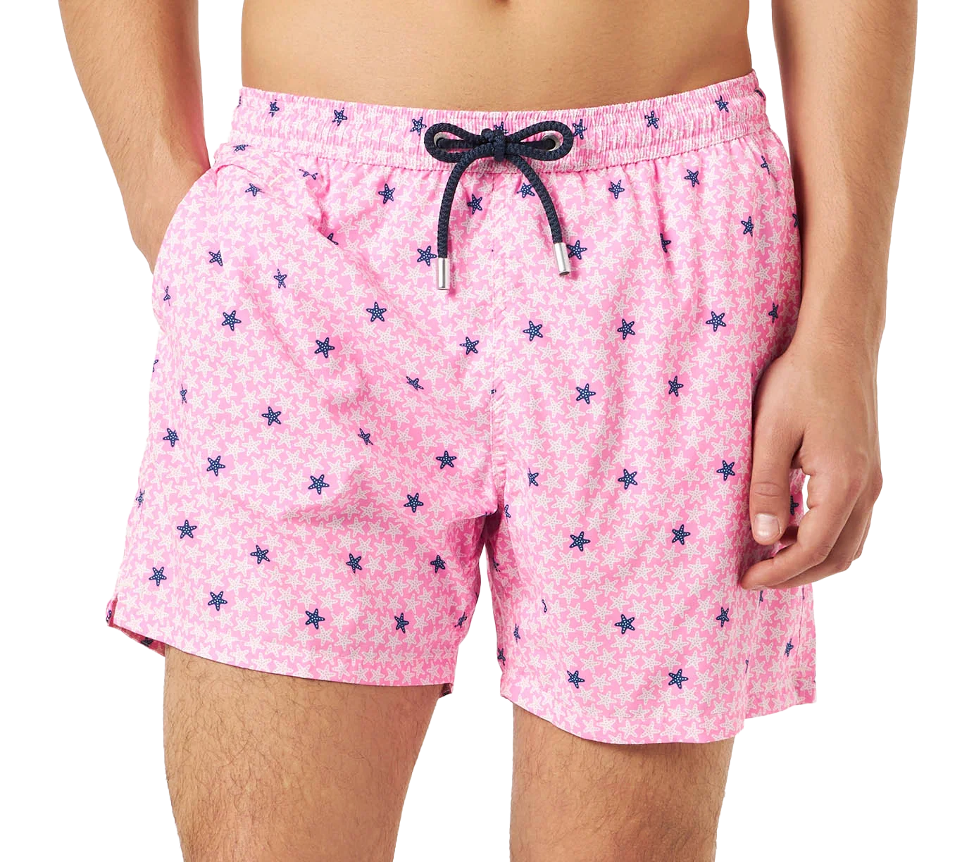Klassiek comfortabel badpak van lichtgewicht stof met zeesterprint.