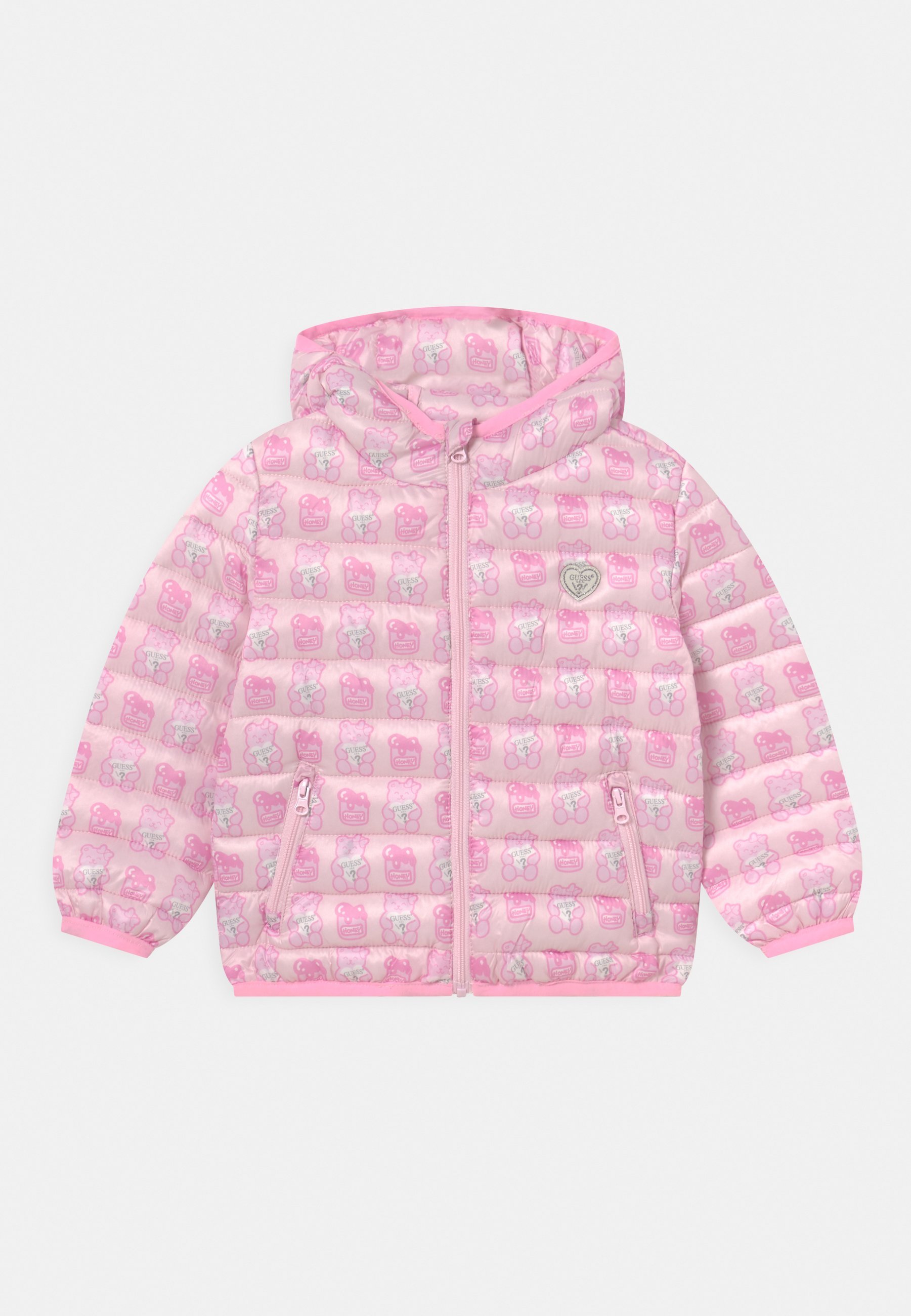 Guess Giacca invernale unisex con cappuccio imbottito - rosa