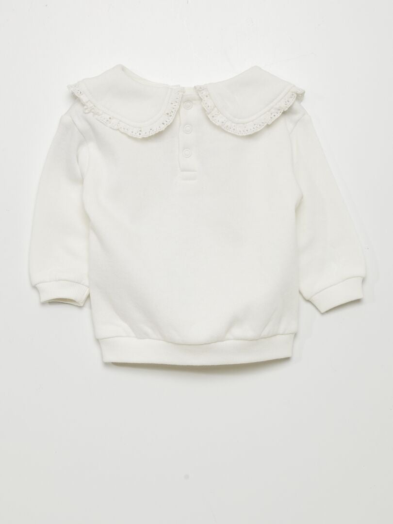 Disney 'Minou' fleece sweatshirt - wit
