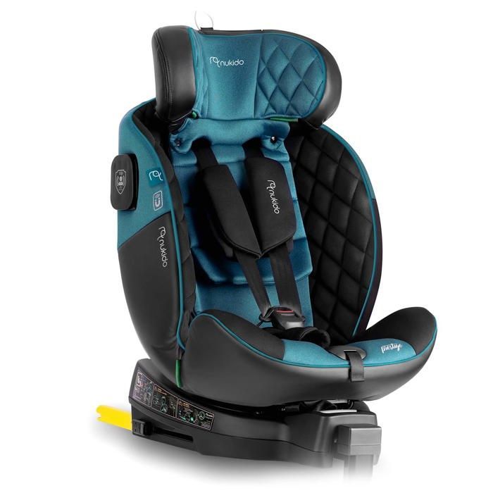 Rotating car seat - NUKIDO - 0-36 kg - Black/Blue - ISOFIX - 360° rotation - ECE R129 - i-Size - Side impact protection