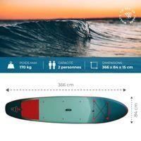 Inflatable SUP - W WATTSUP - F12 - 366x84x15 cm - Max load 170 kg - DropStitch technology