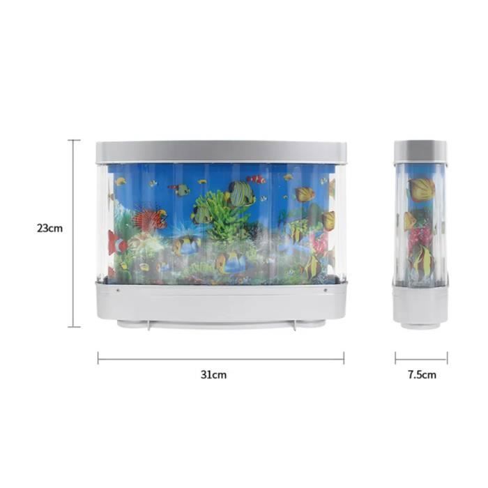Pesci tropicali, lampade preziose, acquario decorativo, luce notturna, oceano virtuale, lampada da tavolo LED dinamica, Label decor