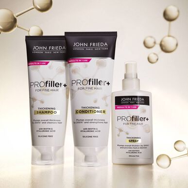 John Frieda Profiller Fine Hair Spray, Revitaliserende og Fortætningsspray til fint hår, 150 ml