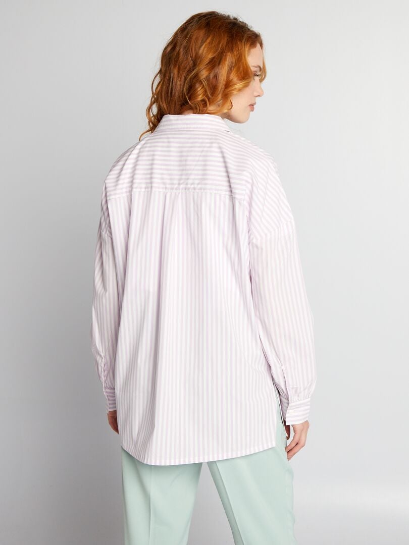 Oversized poplin overhemd - PAARS